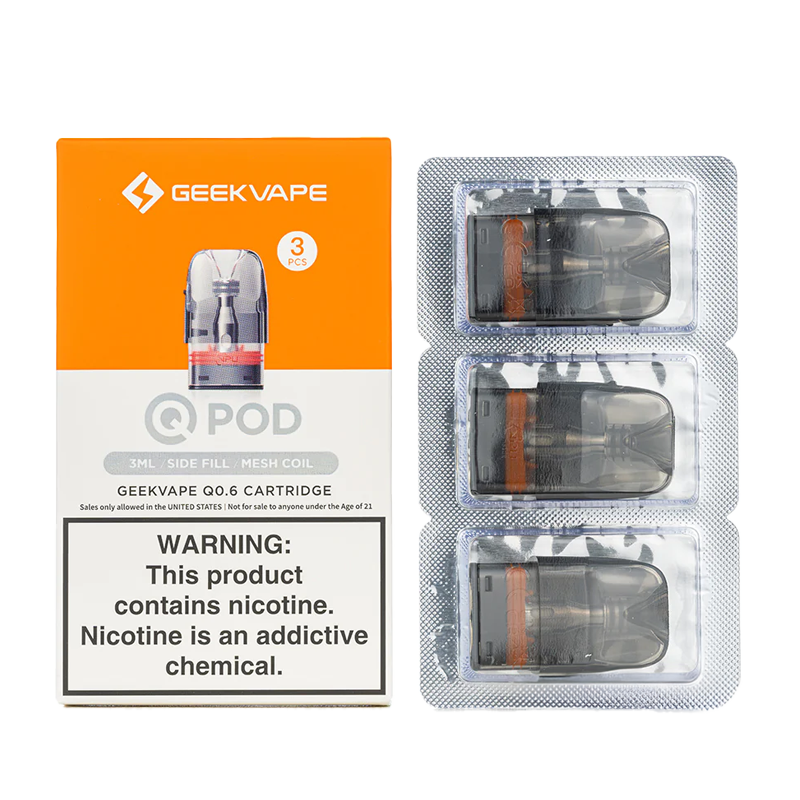 Geekvape - Q Replacement Pods (3-Pack) SilverBack Distro LLC Geekvape - Q Replacement Pods (3-Pack) SilverBack Distro LLC