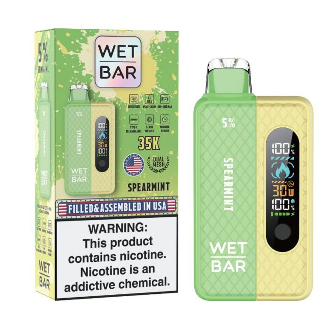 wet bar disposable vape 35K Kit – SilverBack Distro LLC Flavor:Cherry Pop MR FOG Nova Blue disposable pods
